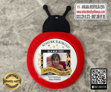 Uğur Böceği Resimli Okuyorum Rozeti -11