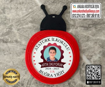 Uğur Böceği Resimli Okuyorum Rozeti -12