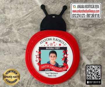 Uğur Böceği Resimli Okuyorum Rozeti -14