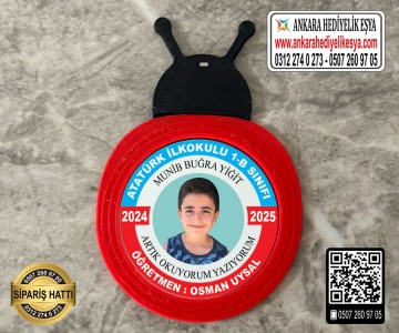 Uğur Böceği Resimli Okuyorum Rozeti -15