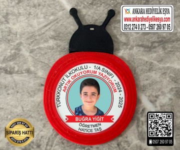 Uğur Böceği Resimli Okuyorum Rozeti -16