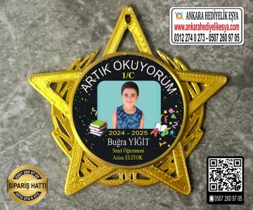 Yıldız Resimli Okuyorum Rozeti -4