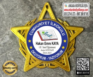 Yıldız Şeklinde Artık Okuyorum Rozeti -1