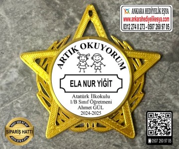 Yıldız Şeklinde Artık Okuyorum Rozeti -11