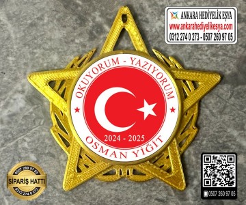 Yıldız Şeklinde Artık Okuyorum Rozeti -12