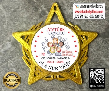 Yıldız Şeklinde Artık Okuyorum Rozeti -16