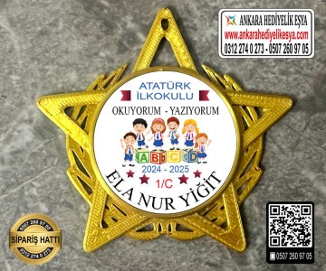 Yıldız Şeklinde Artık Okuyorum Rozeti -17