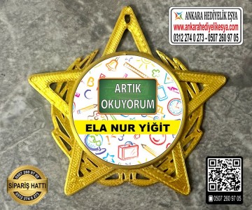 Yıldız Şeklinde Artık Okuyorum Rozeti -18