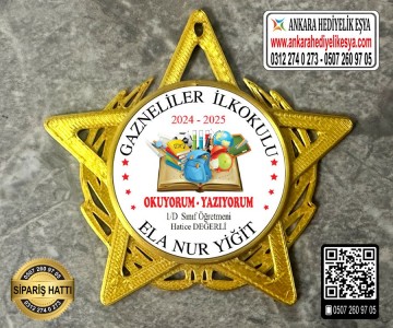 Yıldız Şeklinde Artık Okuyorum Rozeti -19