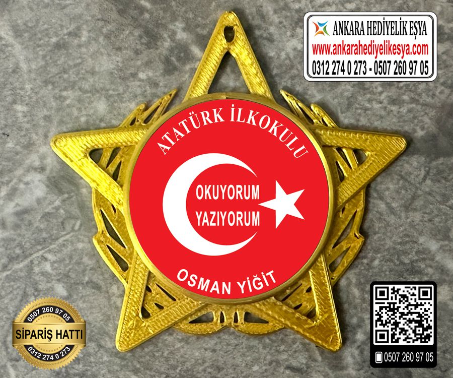 Yıldız Şeklinde Artık Okuyorum Rozeti -2