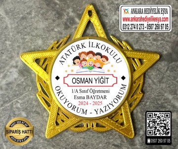 Yıldız Şeklinde Artık Okuyorum Rozeti -21