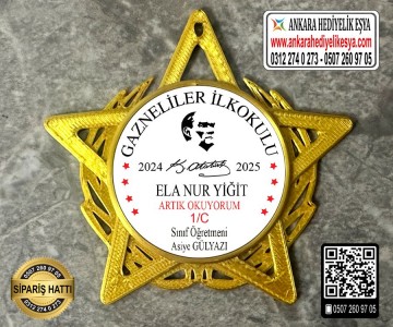 Yıldız Şeklinde Artık Okuyorum Rozeti -23