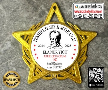 Yıldız Şeklinde Artık Okuyorum Rozeti -24