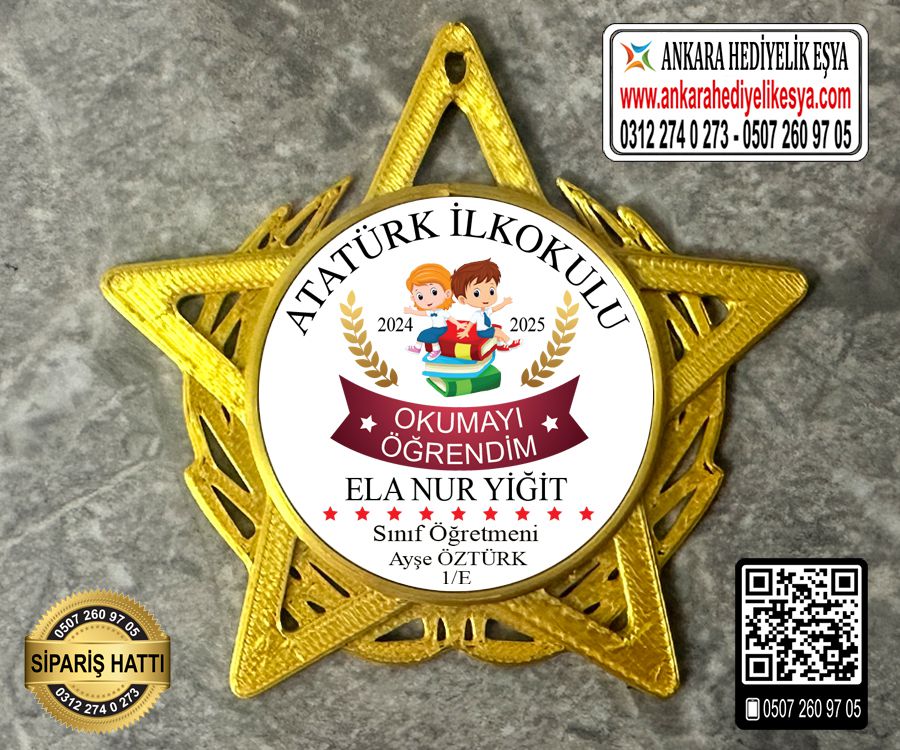 Yıldız Şeklinde Artık Okuyorum Rozeti -3