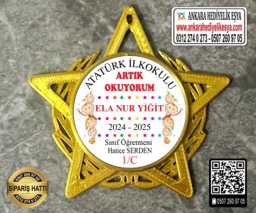 Yıldız Şeklinde Artık Okuyorum Rozeti -36