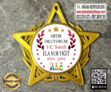 Yıldız Şeklinde Artık Okuyorum Rozeti -6