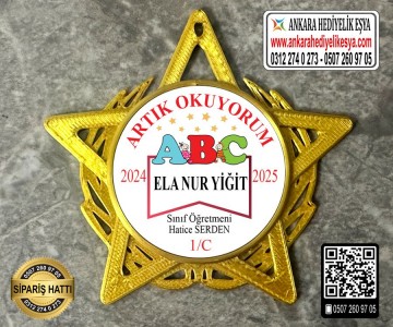 Yıldız Şeklinde Artık Okuyorum Rozeti -7