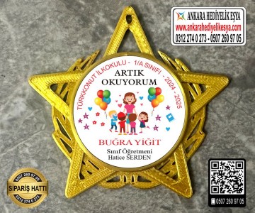 Yıldız Şeklinde Artık Okuyorum Rozeti -8