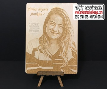 Ahşap Kazıma Dikey - Mesajlı