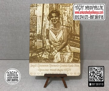 Öğretmene Özel Ahşap Resim