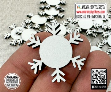 Kar Tanesi Ahşap Obje