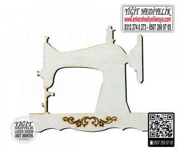 Dikiş Makinası Ahşap Obje