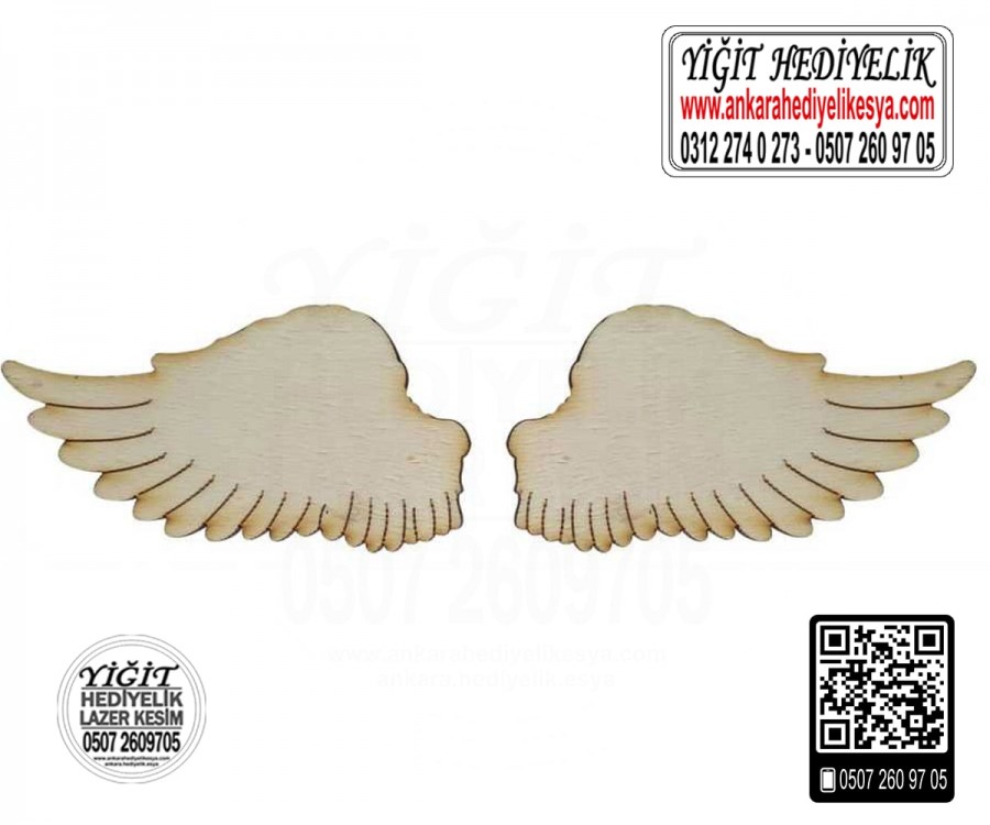 Melek Kanadı Ahşap Obje