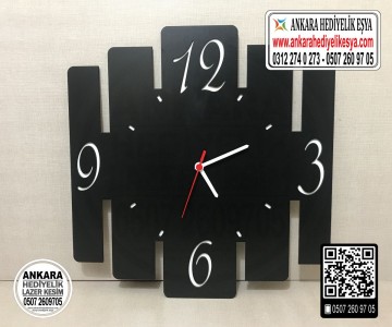 Ahşap Dekoratif Saat - 33