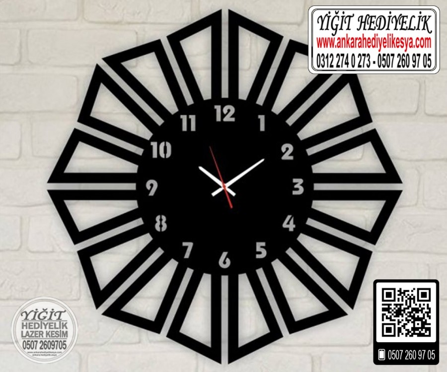 Ahşap Dekoratif Saat - 11