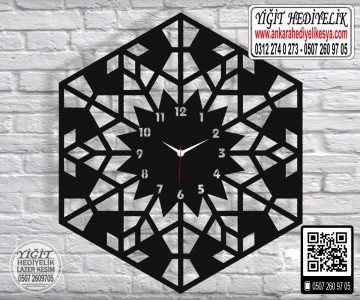 Ahşap Dekoratif Saat - 15