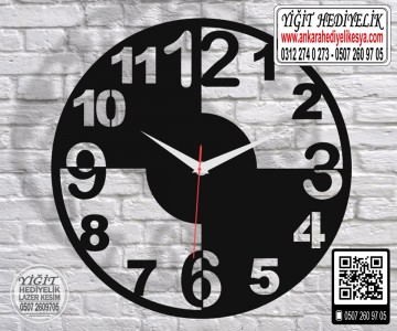 Ahşap Dekoratif Saat - 17