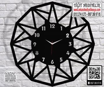 Ahşap Dekoratif Saat - 20