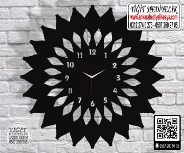 Ahşap Dekoratif Saat - 21
