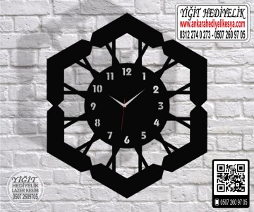 Ahşap Dekoratif Saat - 22