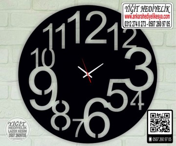 Ahşap Dekoratif Saat - 23