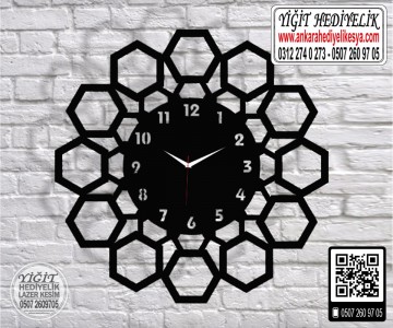 Ahşap Dekoratif Saat - 26
