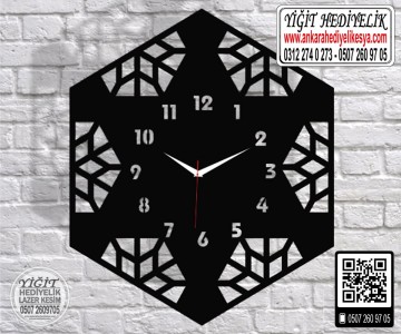 Ahşap Dekoratif Saat - 27