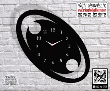 Ahşap Dekoratif Saat - 28