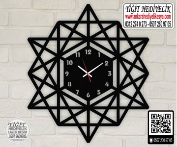 Ahşap Dekoratif Saat - 32