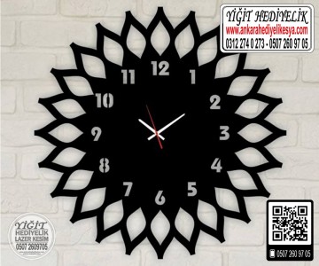 Ahşap Dekoratif Saat - 35