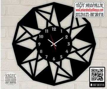 Ahşap Dekoratif Saat - 37