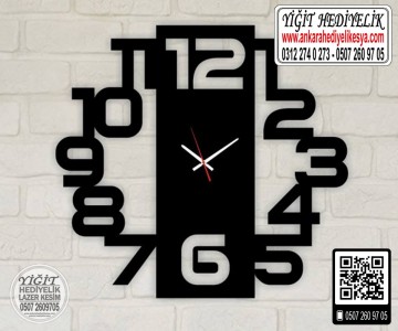 Ahşap Dekoratif Saat - 6