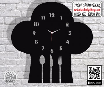 Ahşap Mutfak Saat