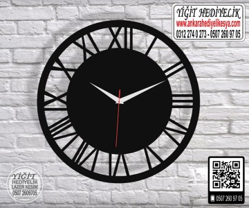 Ahşap Roma Rakamlı Saat
