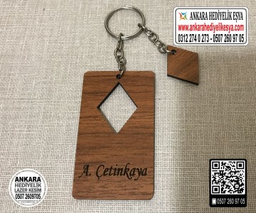 Dikdörtgen Köşeli Anahtarlık