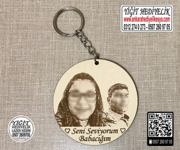 Resimli Daire Anahtarlık