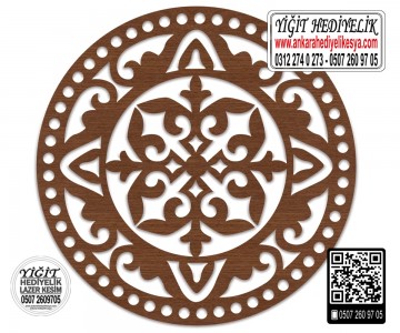 Model 14 - Desenli Makaron Çanta Kenarı - 15 cm