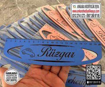 Ahşap İsimli Cetvel - 20 cm