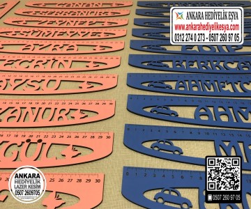 30 cm Ahşap İsimli Cetvel - Toptan