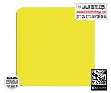 Sarı Kare Bardak Altlığı